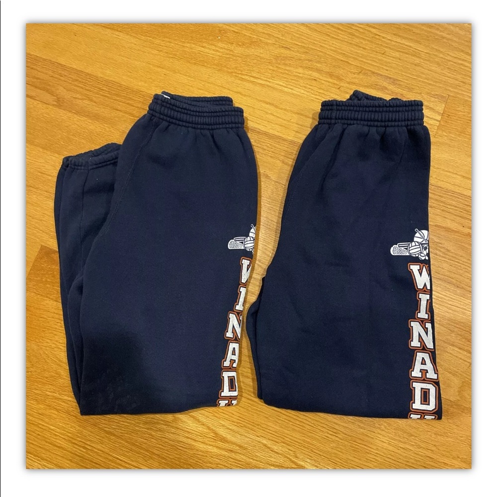 Lot Of 2 ,MJ Soffe Jogger Sweatpant, Dark Blue CAMP WINADU LOGO Men Small Sports